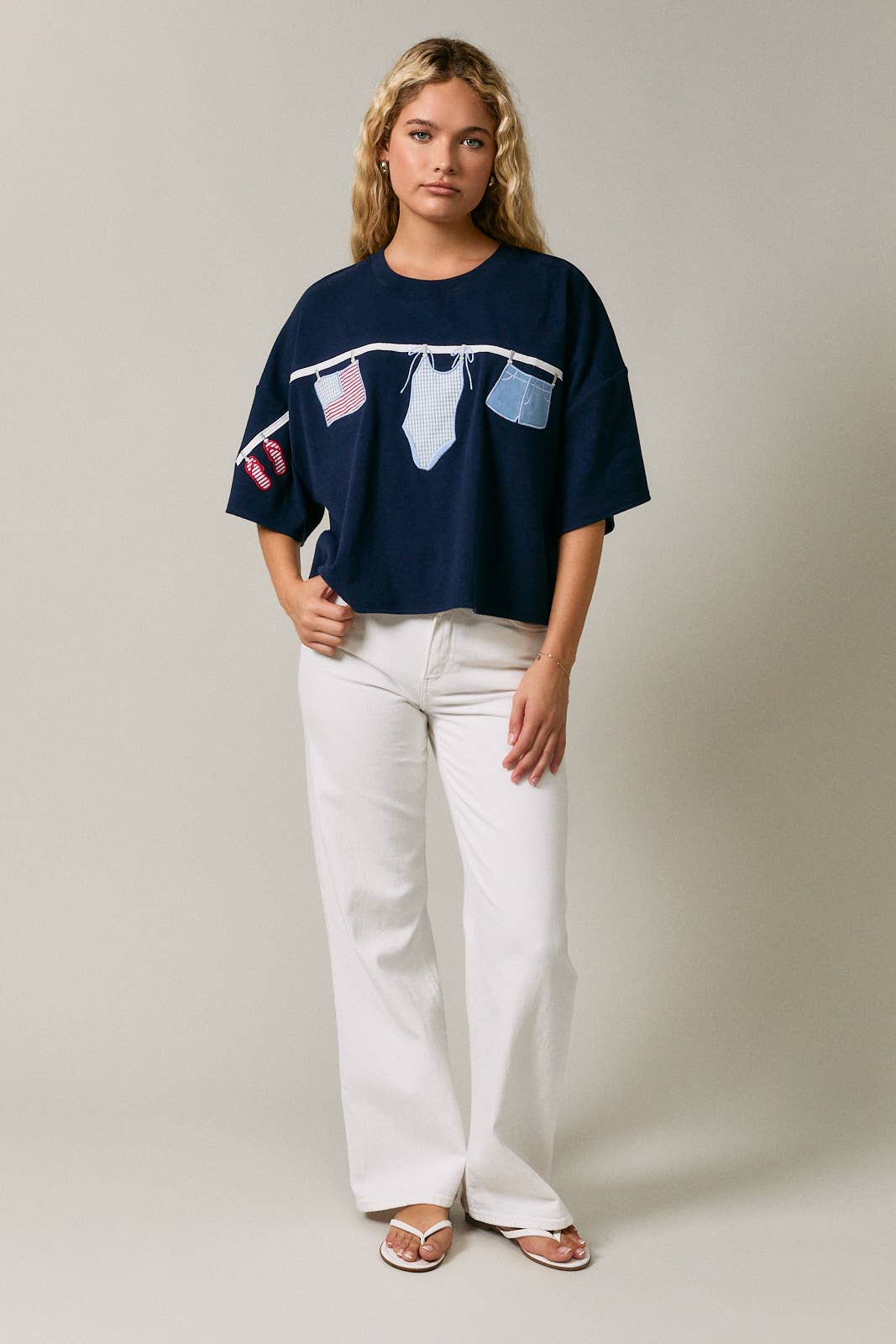 Americana Embroidered Top