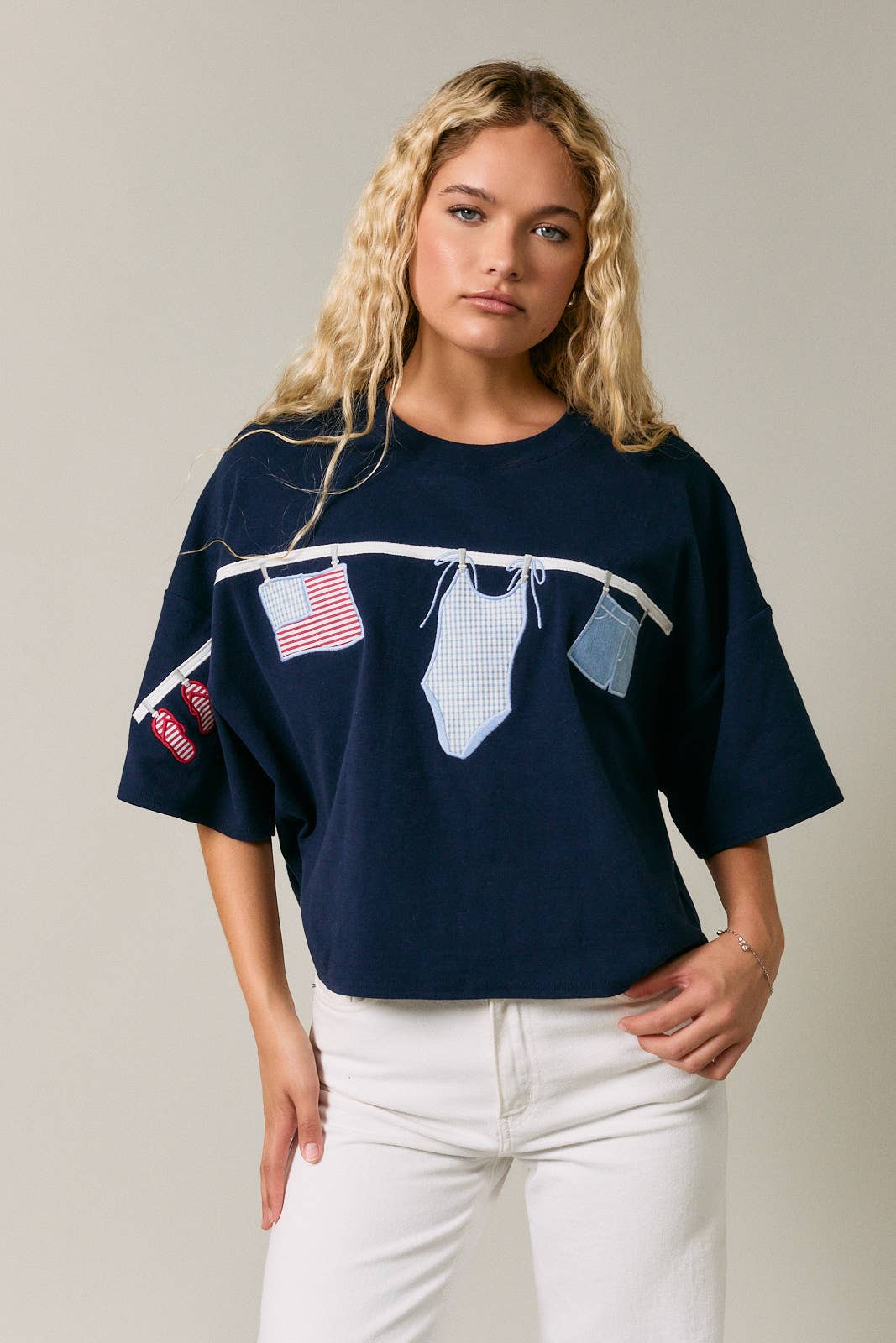 Americana Embroidered Top