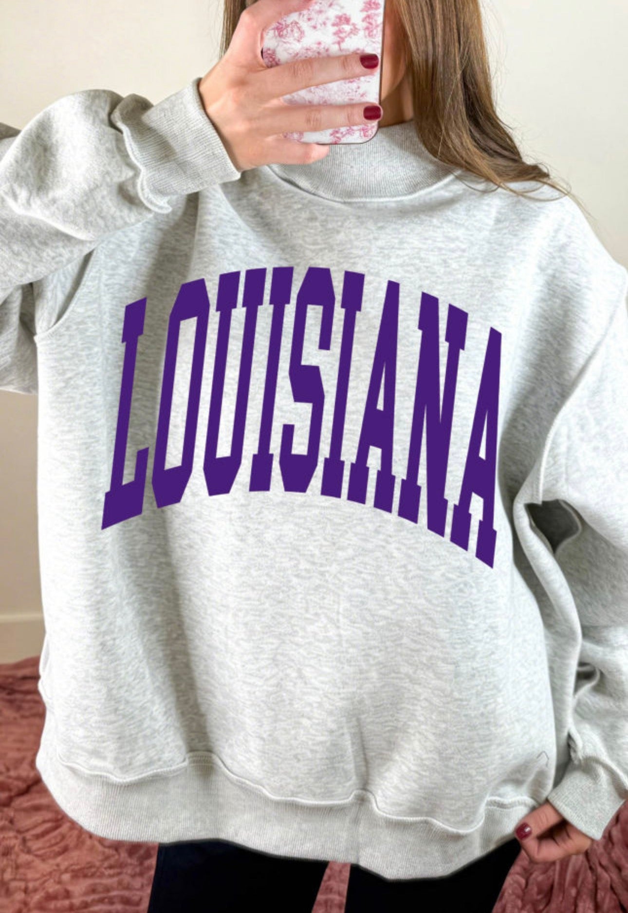 Louisiana x Tigers Reversible Mock Neck Sweatshirt *Pre-Order