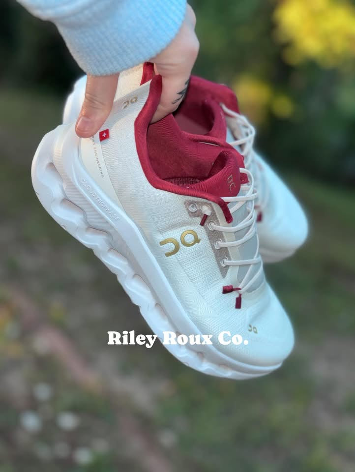 Maroon + White Cloud Sneakers Pre-Order