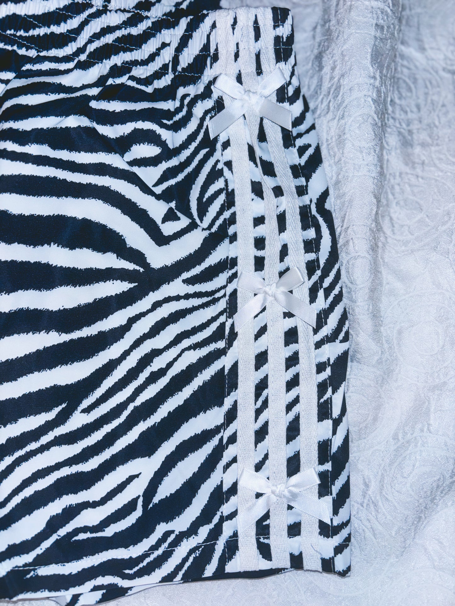 Zebra + Bow Detail Shorts - RTS
