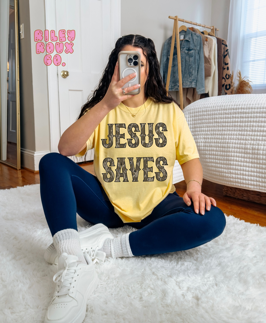 Bottomland JESUS SAVES Graphic Tee